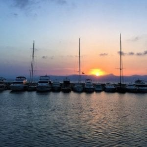 Hafen CNA Mallorca Sonnenuntergang